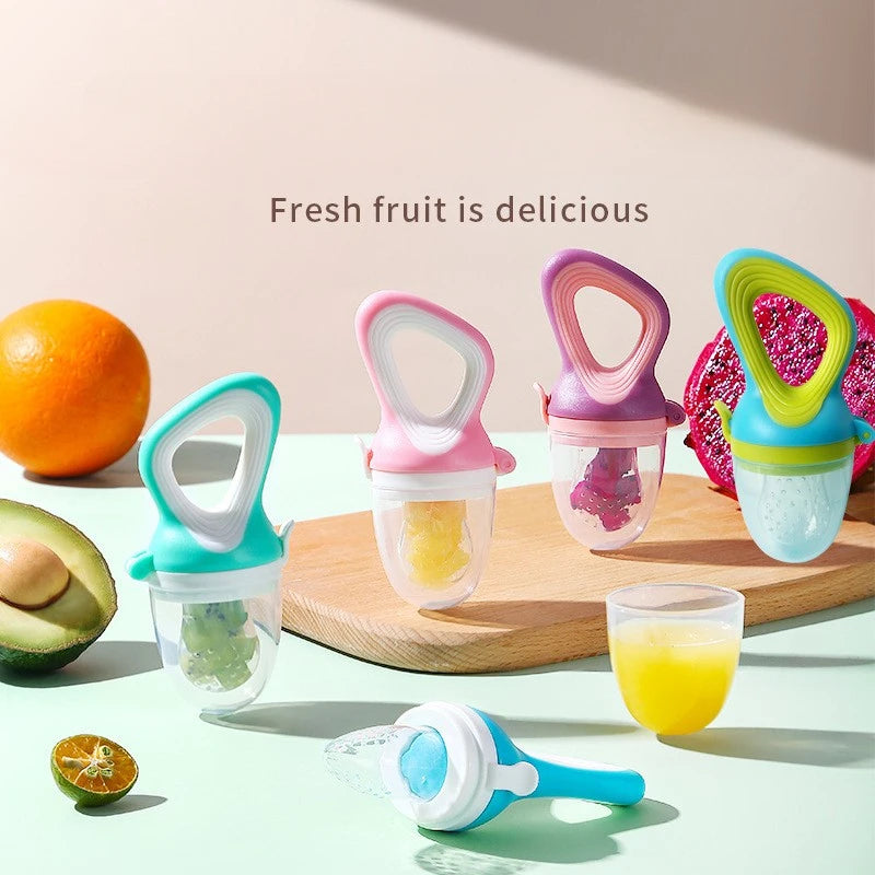 Grignoteuse en Silicone pour Bébé avec Couvercle
