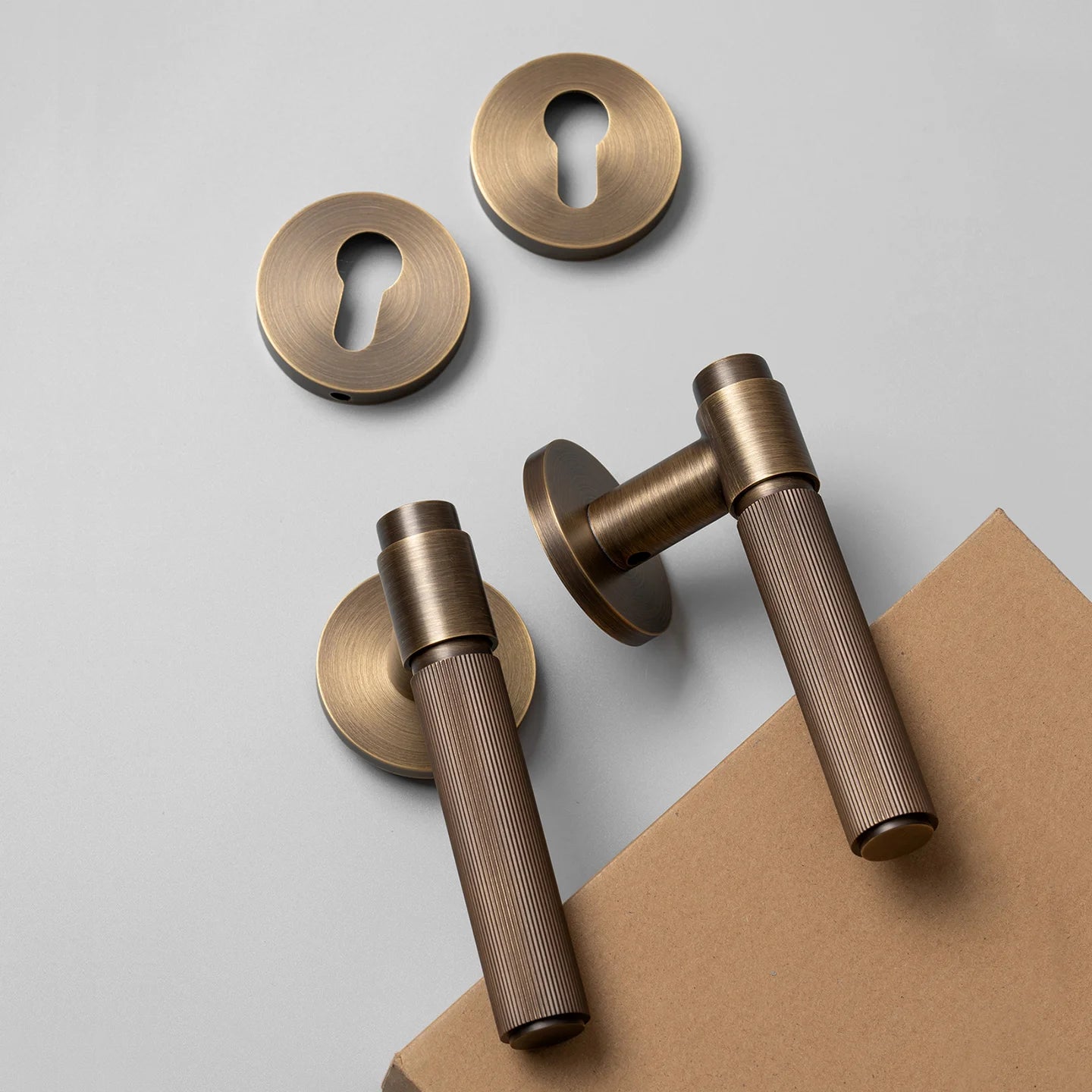 Brass Door Lock Set – Antique Bronze Hardware