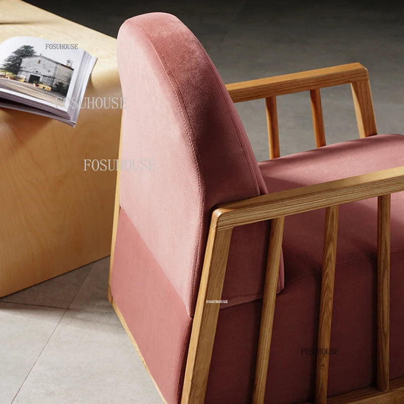Chaise à Bascule Enfant en Bois Massif Nordique