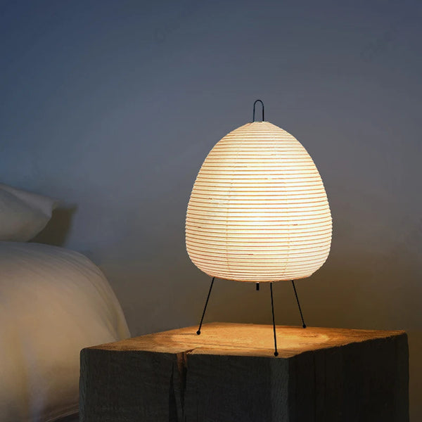 Lampe de Table Papier de Riz Style Japonais Trépied