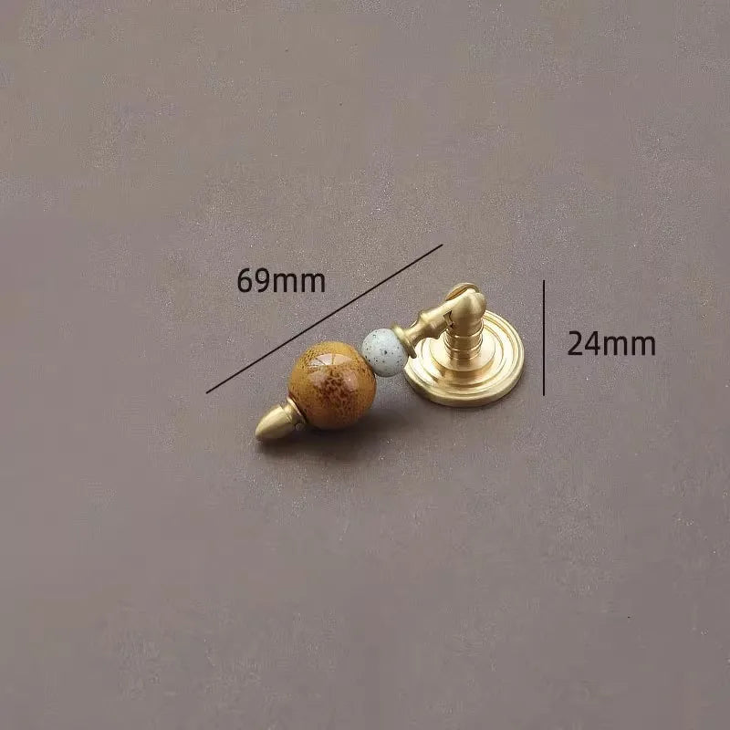 Crystal & Brass Drawer Knob – Polished Hardware