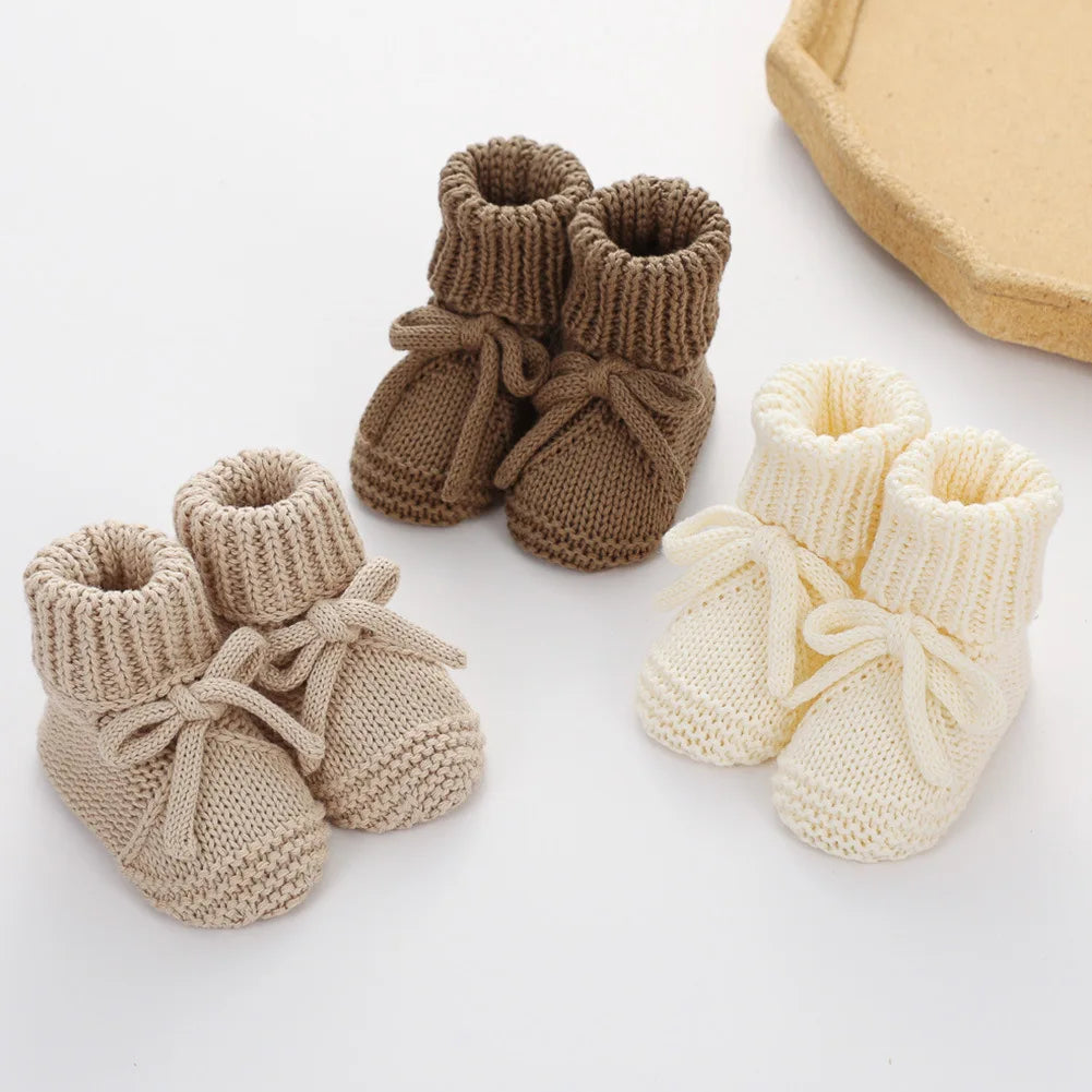 Chaussons Bébé Tricotés à Revers 0-12 Mois