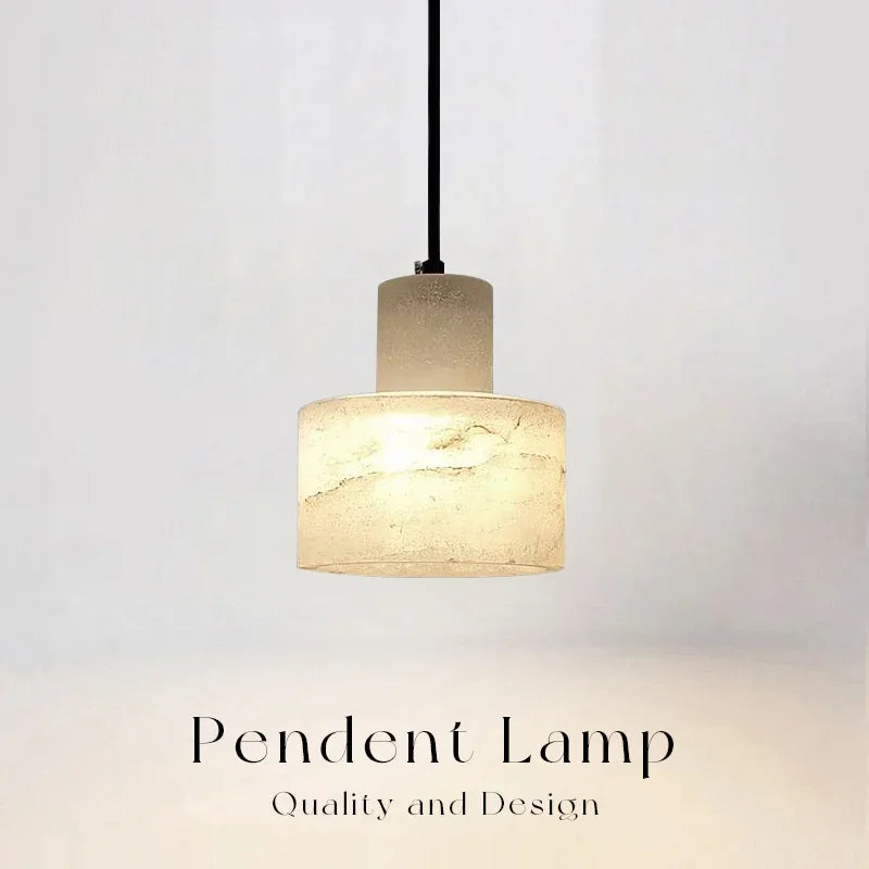 Petit Lustre en Marbre Italien - Chevet et Table à Manger