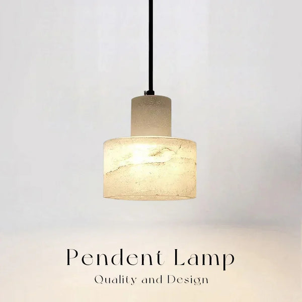 Petit Lustre en Marbre Italien - Chevet et Table à Manger