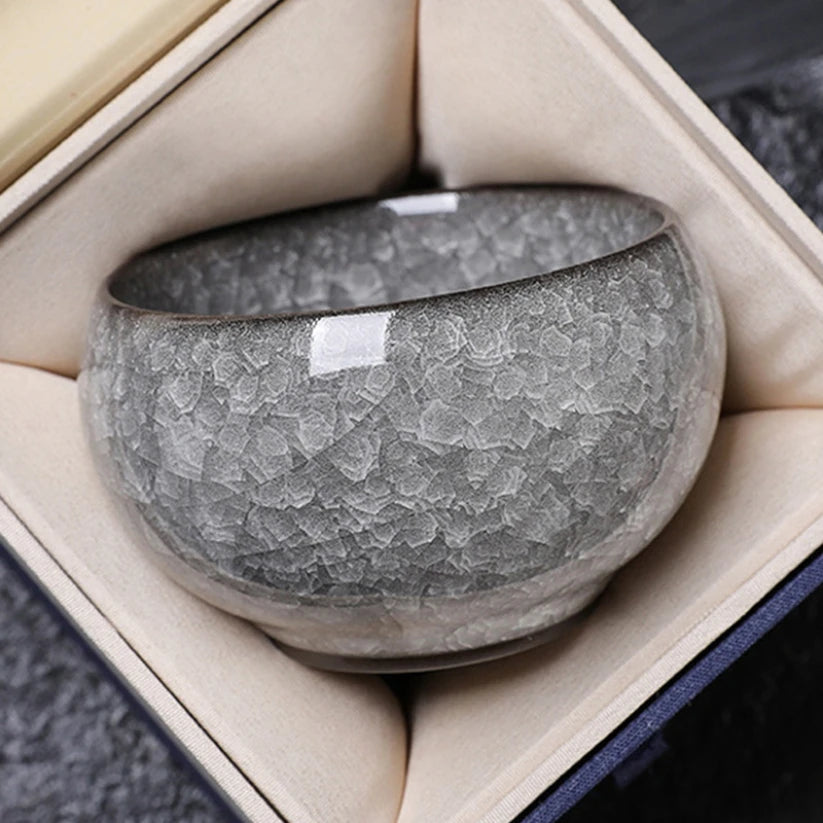 Tasse à Thé Chinoise en Céramique - Glaçure Craquelée