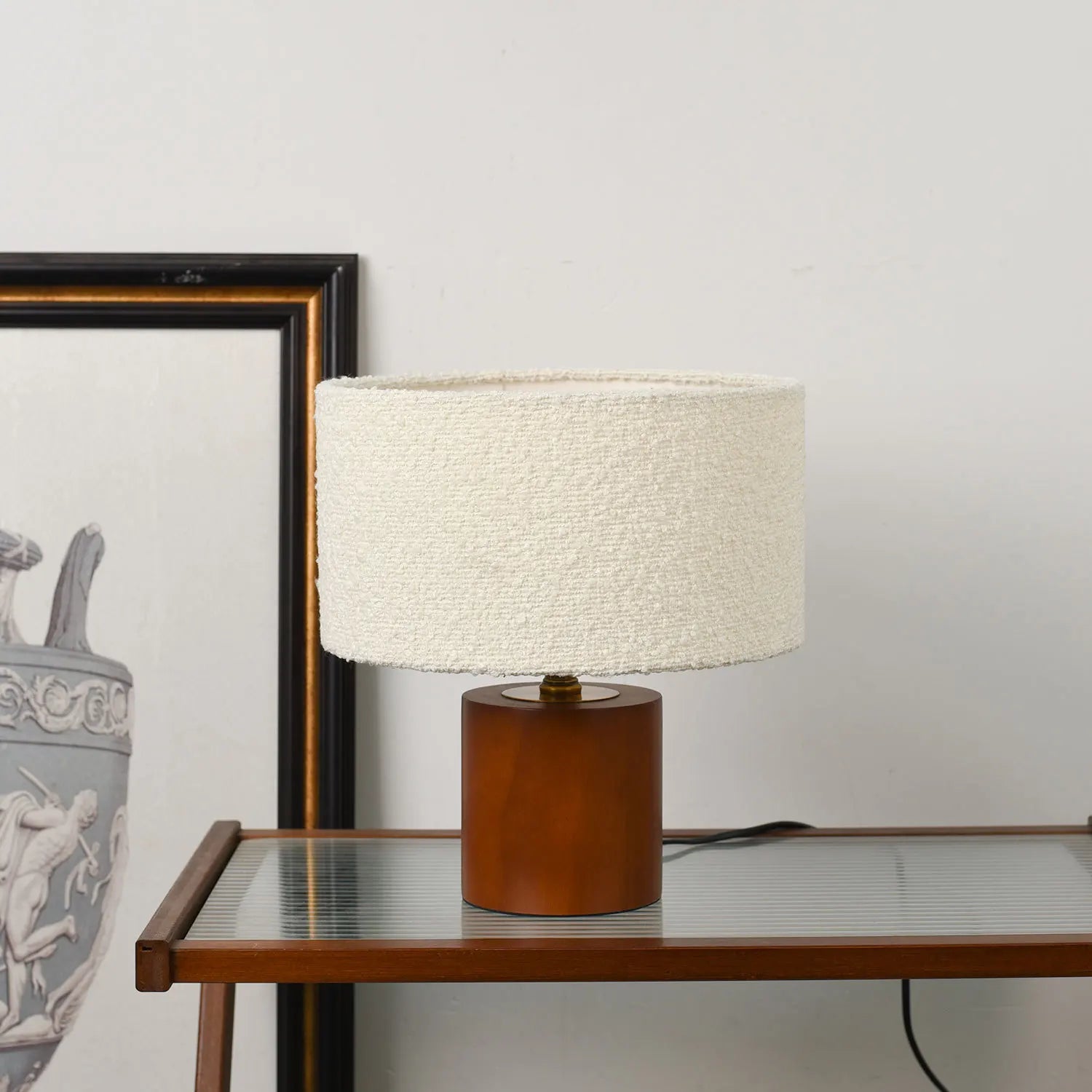 Lampe de Chevet Française - Abat-Jour en Tissu