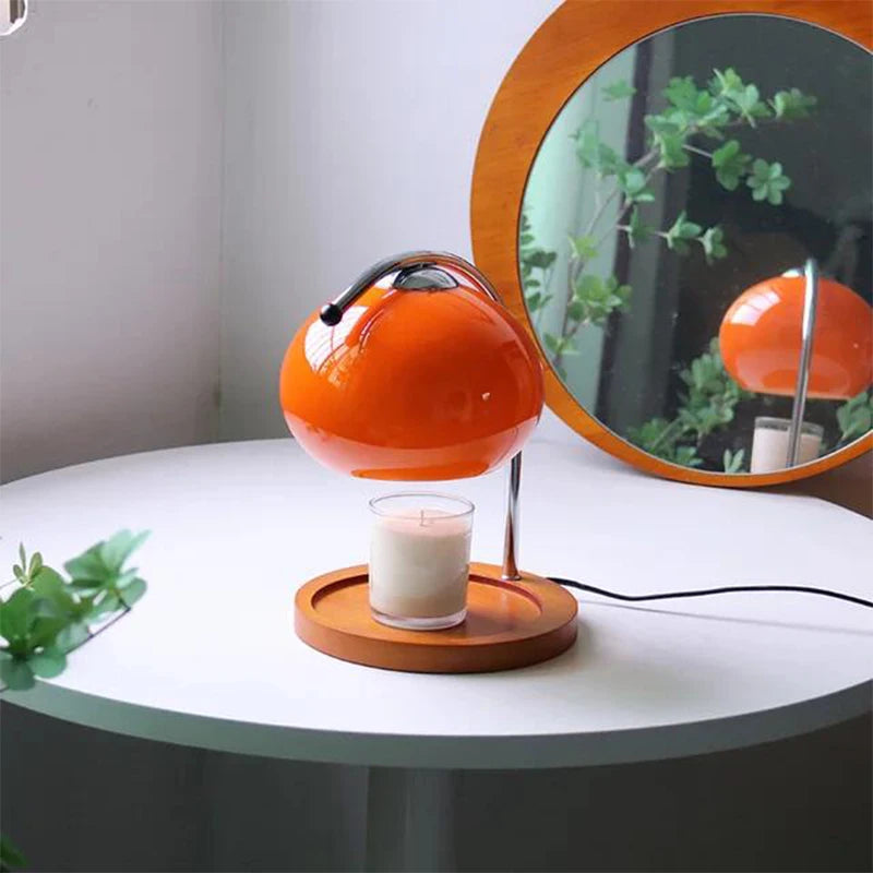 Lampe de Bureau Bougeoir en Verre Style Rétro