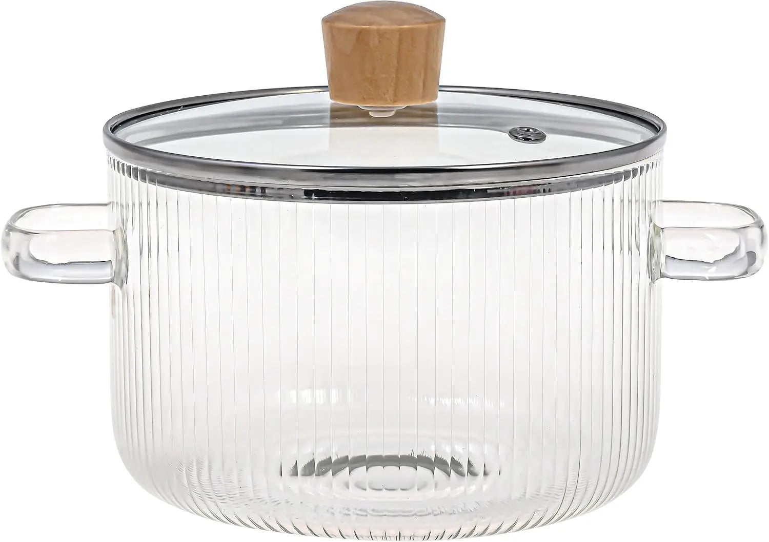 Casserole en Verre avec Couvercle 1,6L Double Poignée