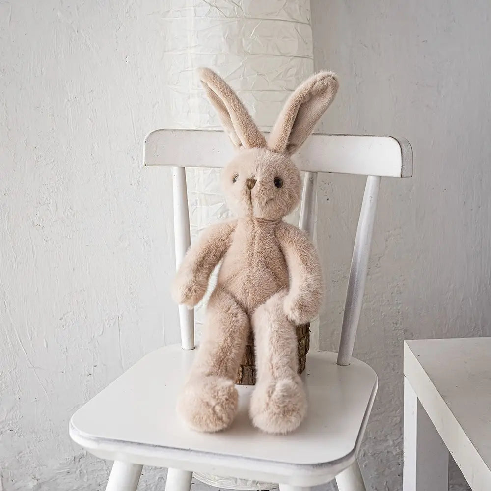 Peluche Lapin Longues Oreilles avec Écharpe