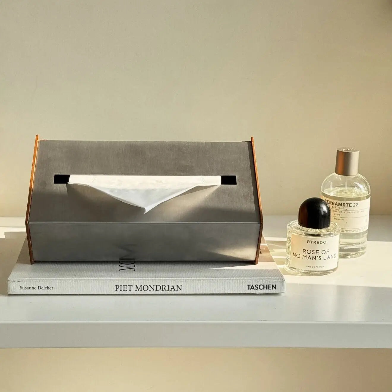 Boîte à Mouchoirs Acier Inoxydable Luxe Table Basse