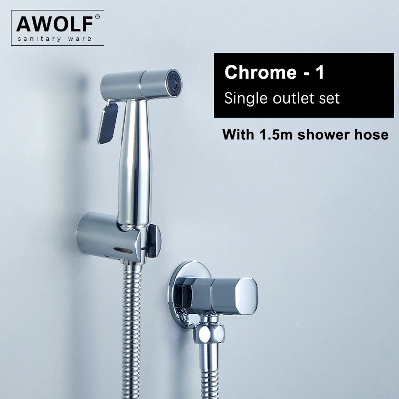 Douchette WC Portable en Acier Inoxydable Or Rose