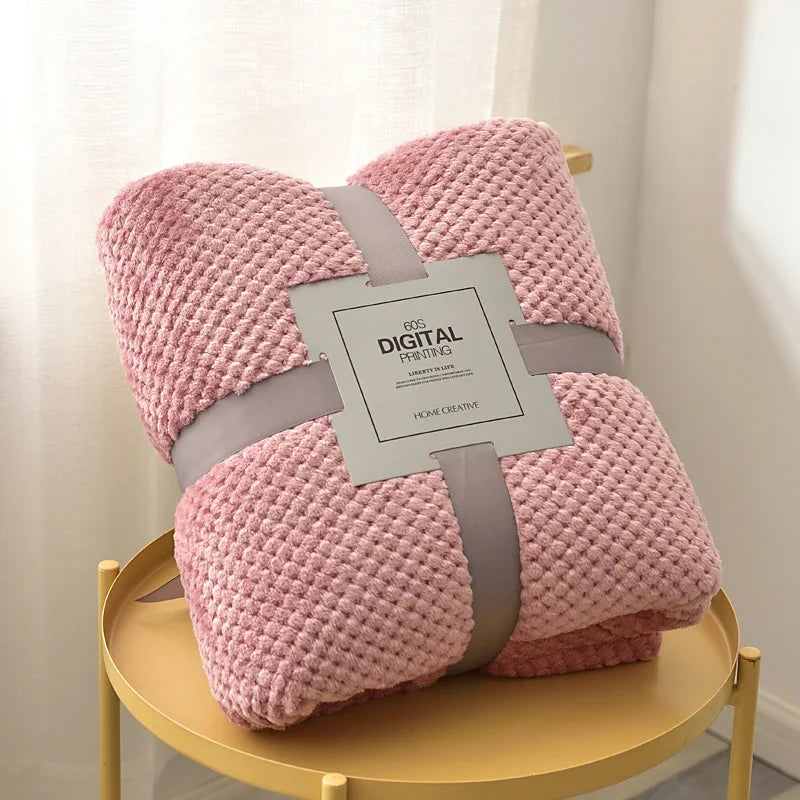 Plaid Corail Moelleux - Doux et Chaud pour Canapé