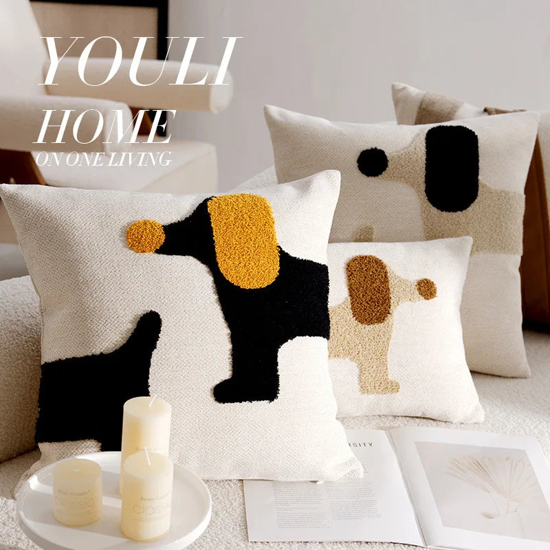 Housse de Coussin Chien Patchwork - Décoration Chambre Enfant