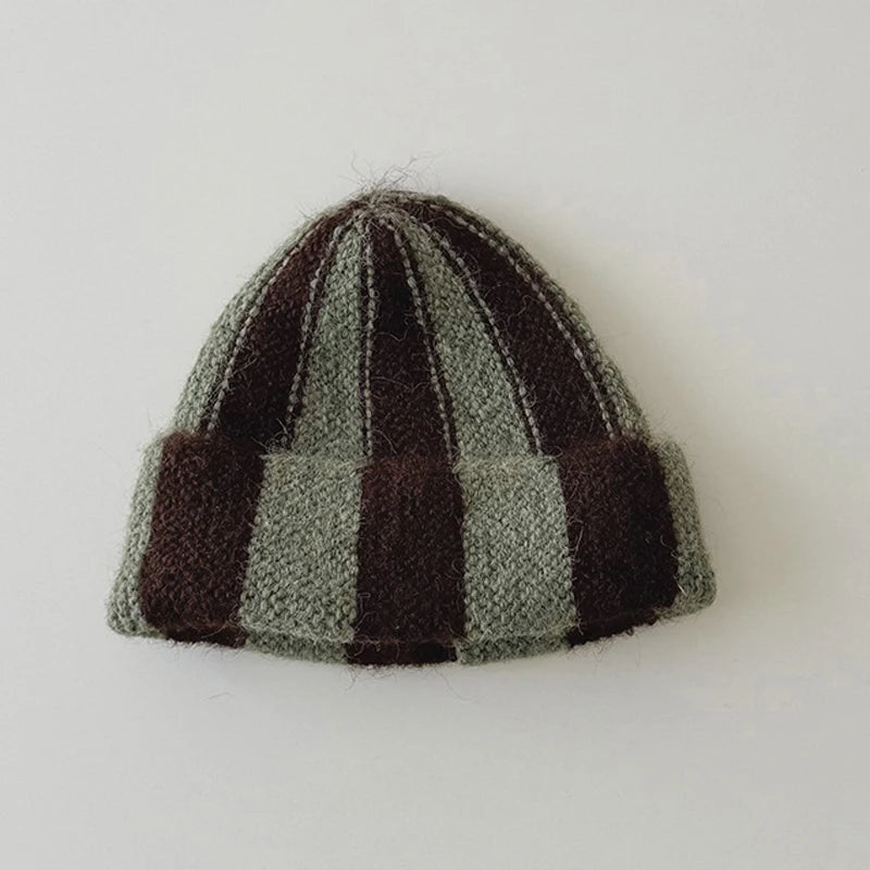 Bonnet Enfant Tricoté Motif Pastèque
