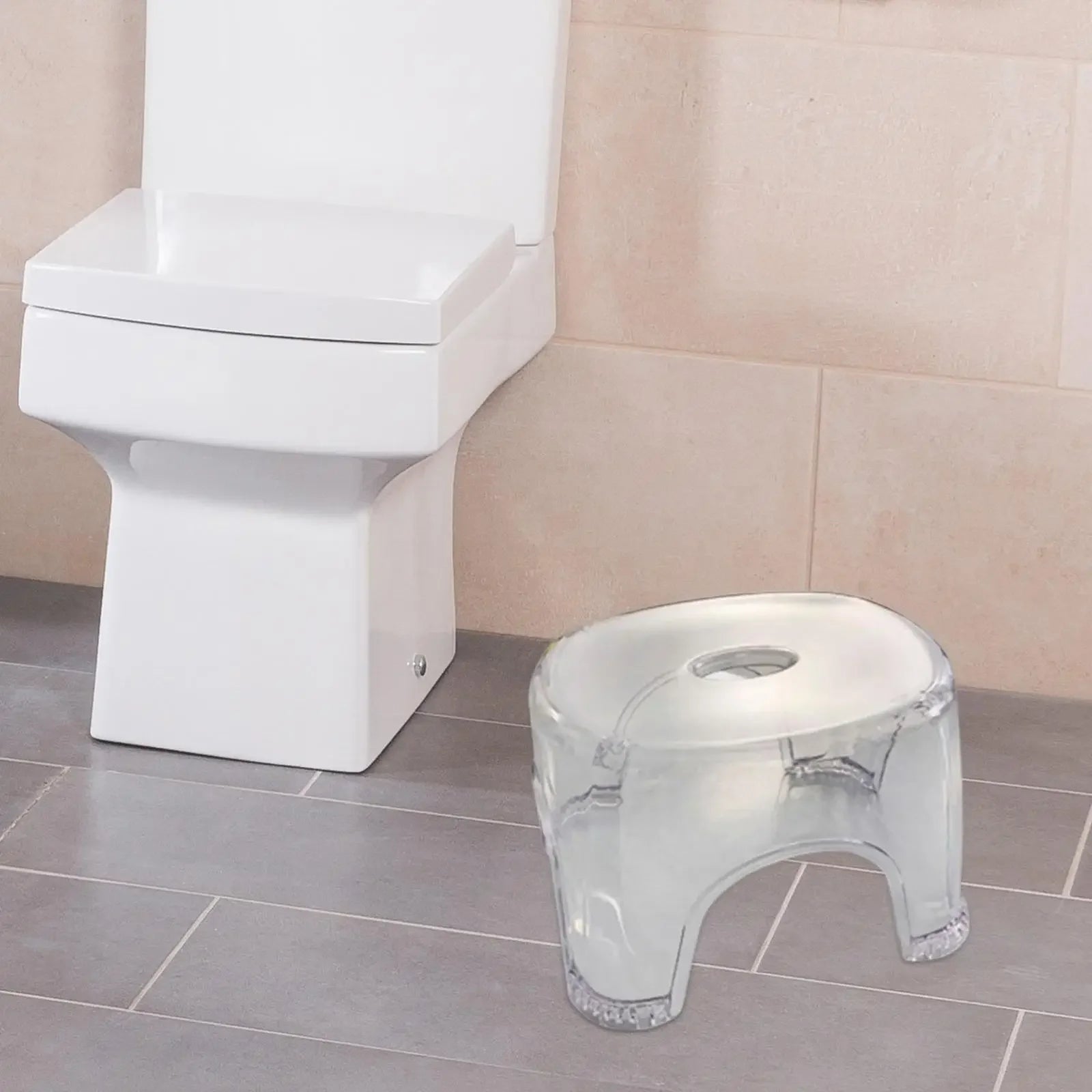 Acrylic Shower Stool – Transparent Non-Slip Seat