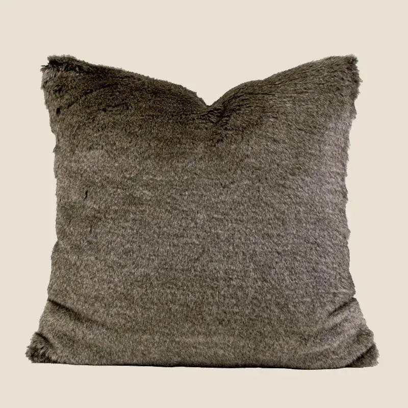 Housse de Coussin Beige Luxe Style Nordique Cuir et Corde
