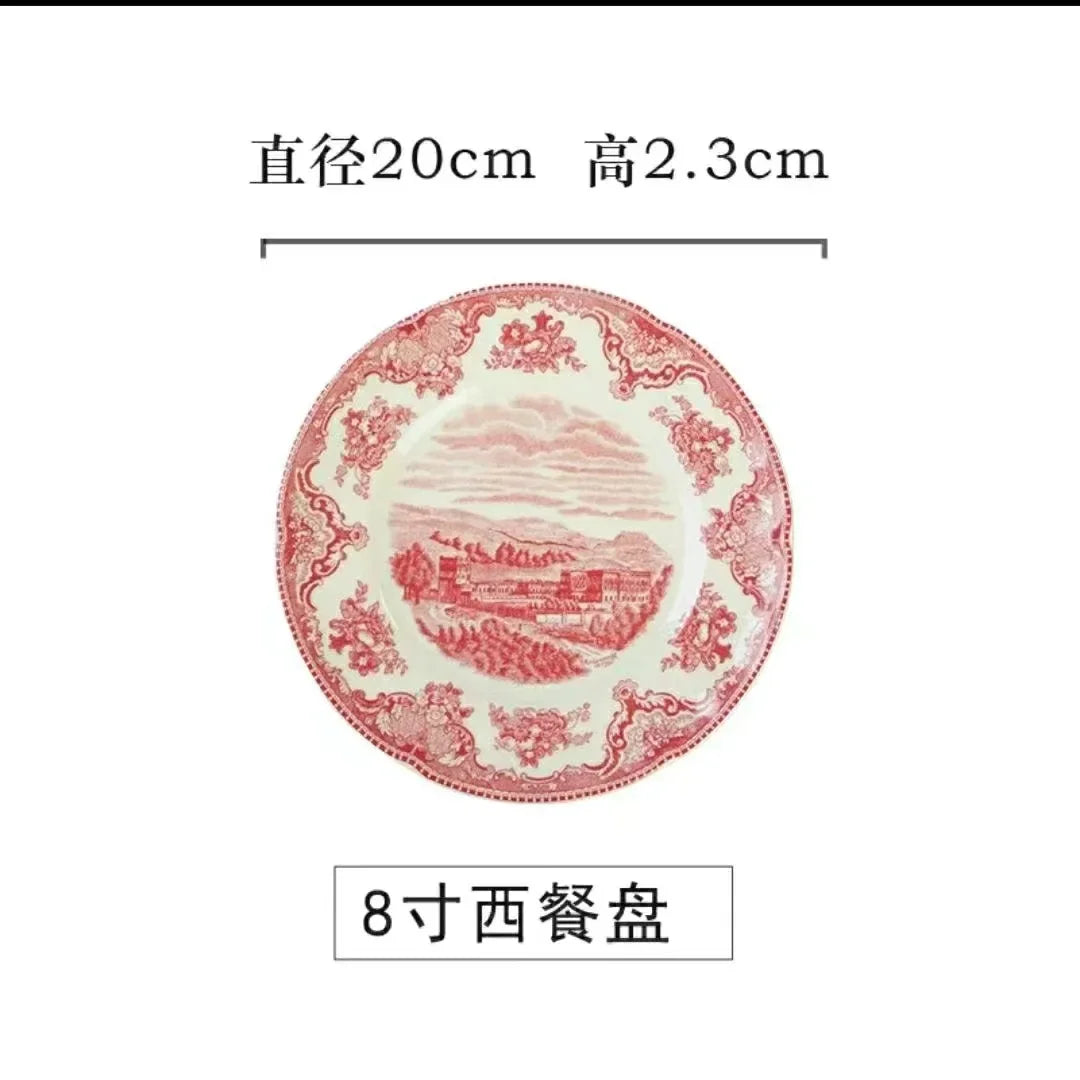 Assiette en Céramique Motif Château Bleu Palace