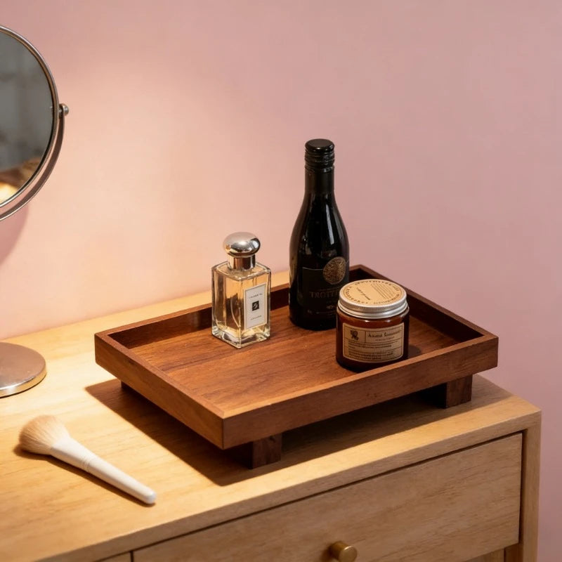 Plateau de Service en Bois Style Japonais - Cérémonie du Thé