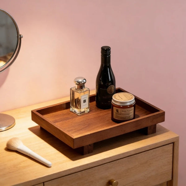 Plateau de Service en Bois Style Japonais - Cérémonie du Thé