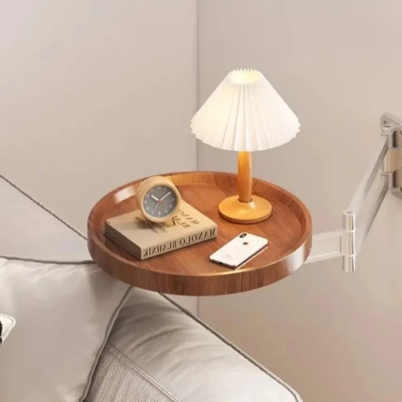 Table Murale Pliante Bois - Rangement Multi-Usage
