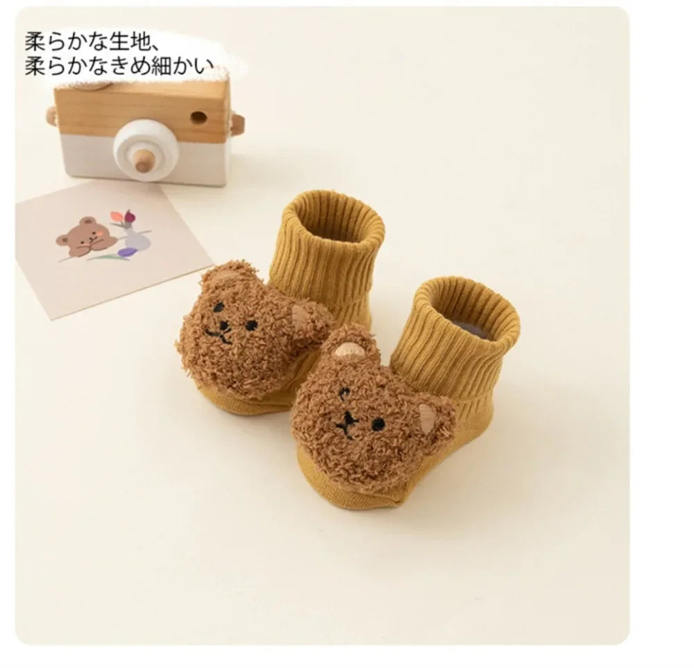 Chaussettes Bébé Hiver Motif Ourson Épaisses