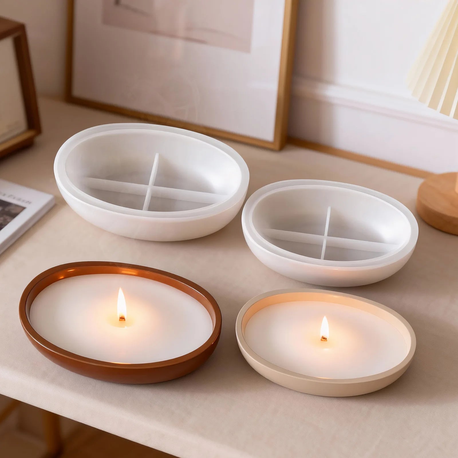 Moule en Silicone Ovale Forme Bateau - Loisirs Créatifs DIY