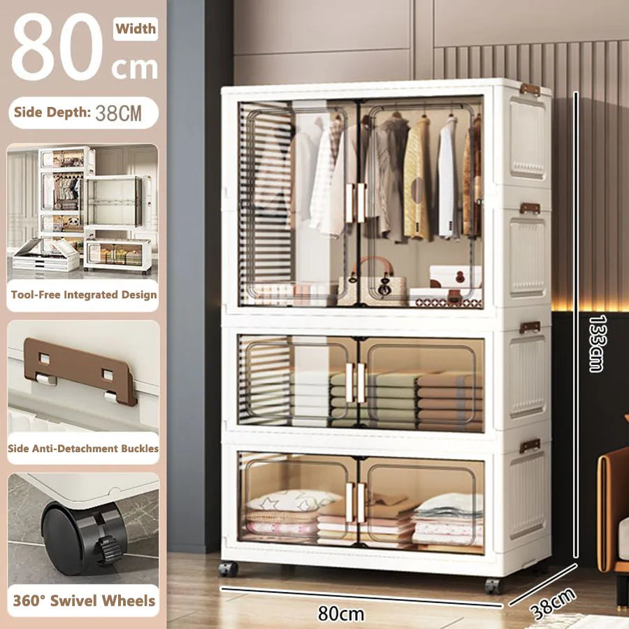 Meuble de Rangement Multi-Niveaux Sans Montage