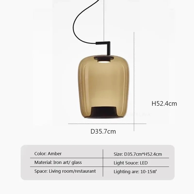 Suspension en Verre Design Moderne pour Salon