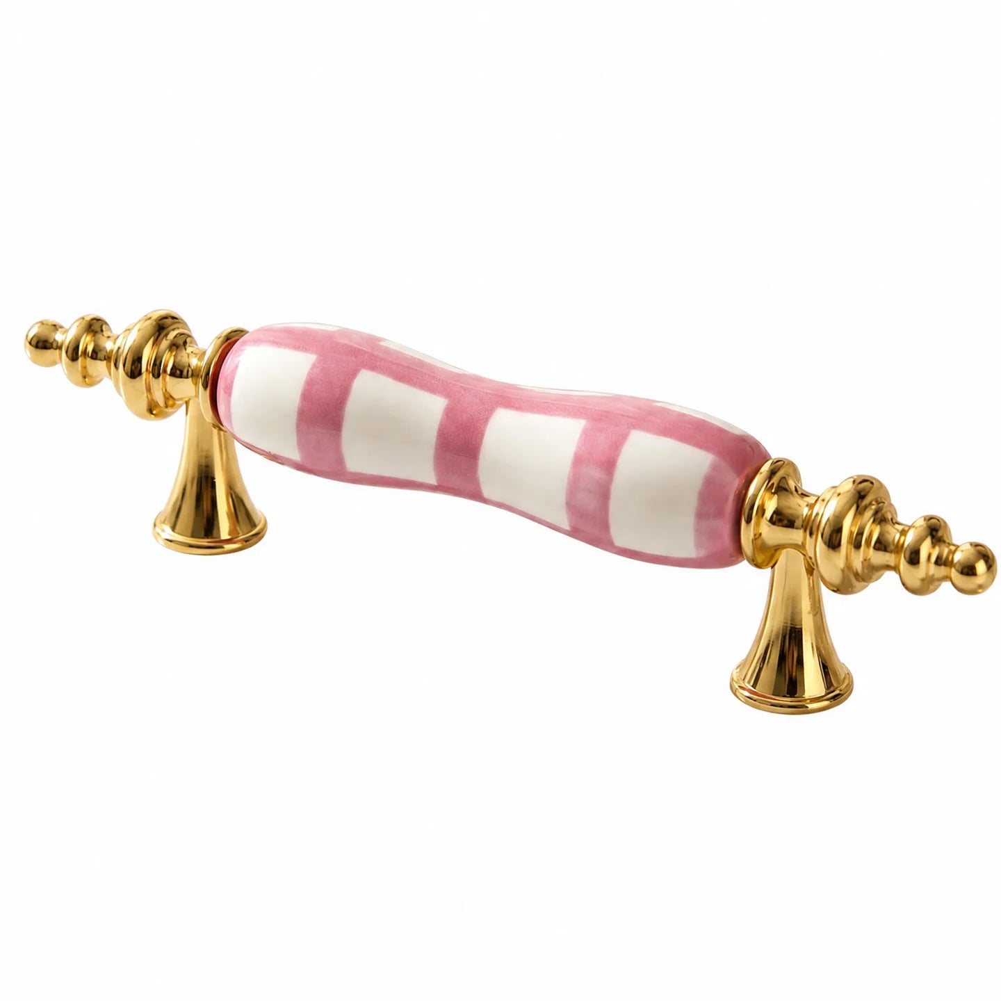 Ceramic Stripe Handle – French Bronze, Set of 2