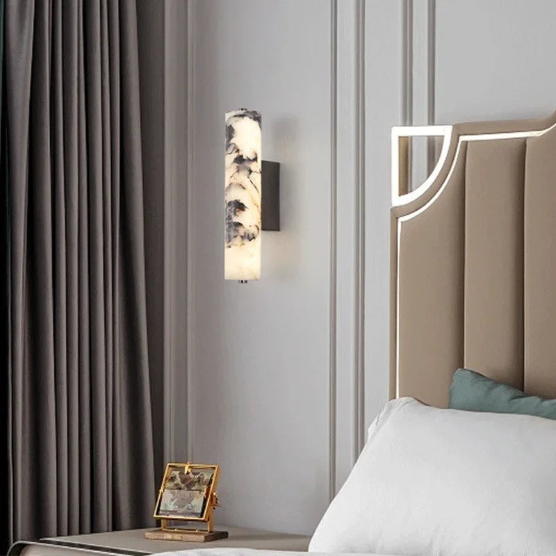 Applique Murale Marbre Noir Style Italien Léger Luxe