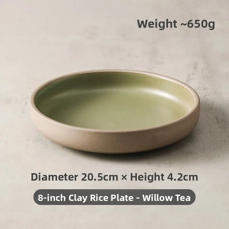 Japanese Deep Plate – Rustic Ceramic Dish