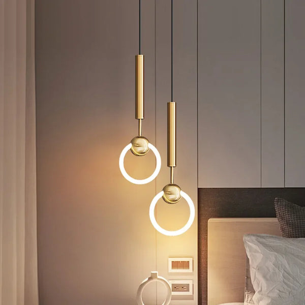 Suspension de Luxe Dorée - Style Nordique LED