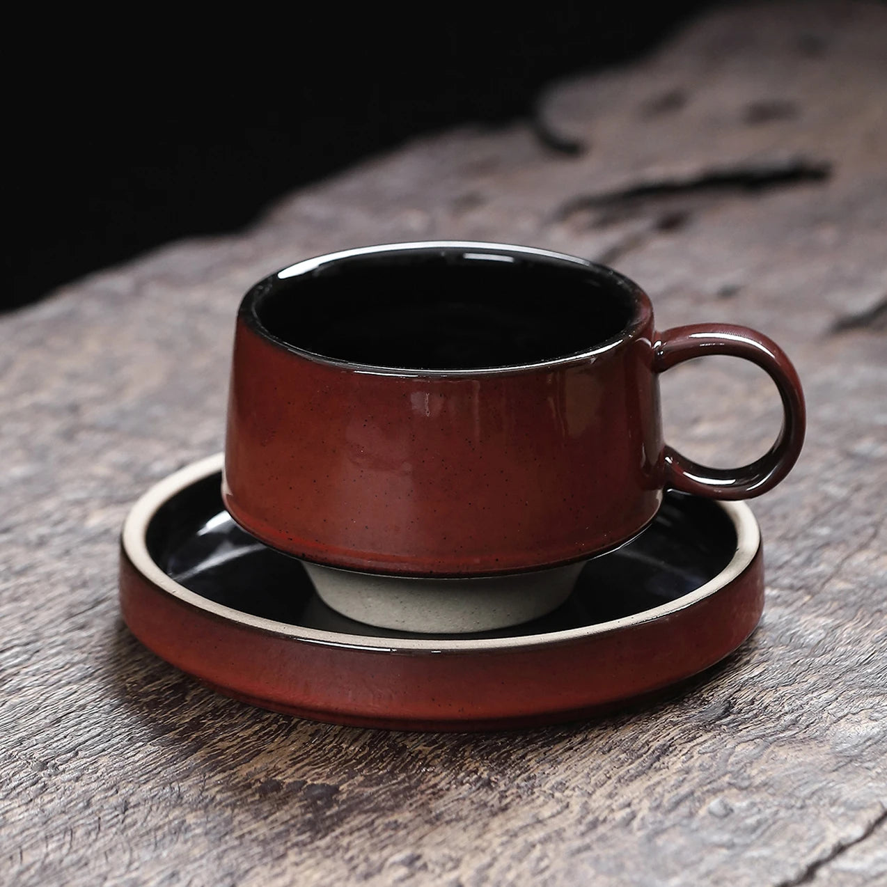 Tasse en Céramique Nordique avec Plateau 290ml