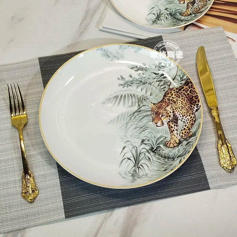 Service de Table Céramique Motif Jungle