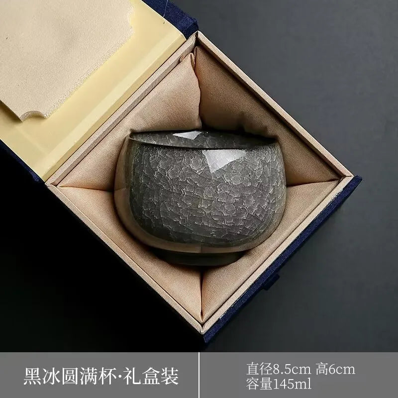 Tasse à Thé Chinoise en Céramique - Glaçure Craquelée