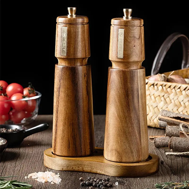 Ensemble Moulins à Poivre et Sel en Bois d'Acacia