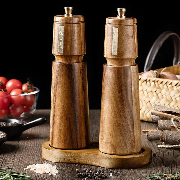 Ensemble Moulins à Poivre et Sel en Bois d'Acacia