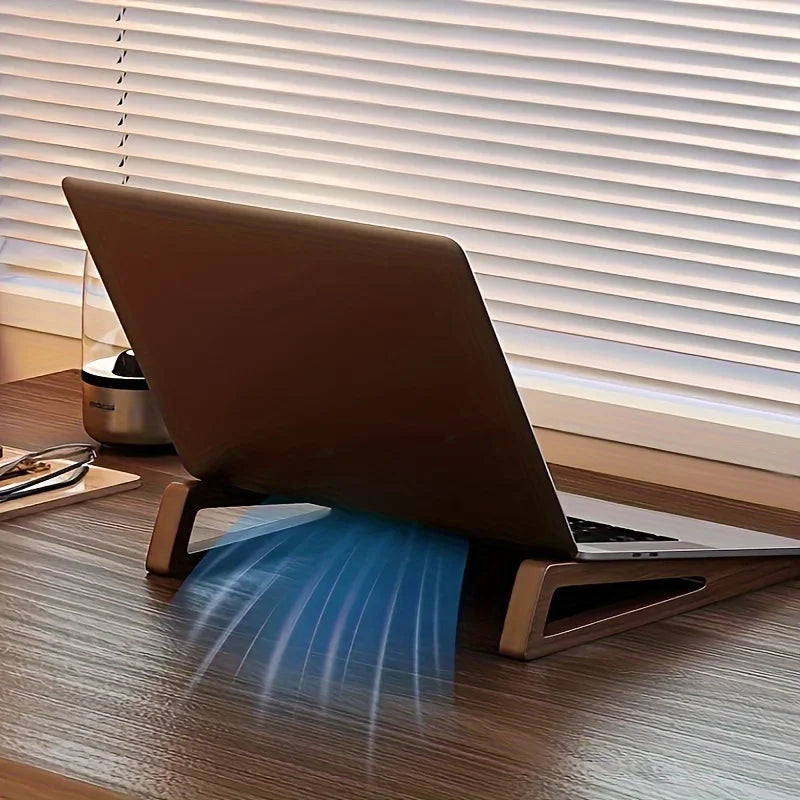 Support Ordinateur Portable Pliable en Bois - Ergonomique