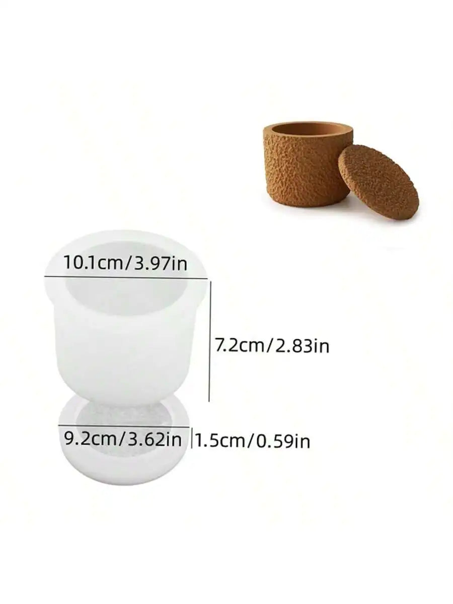 Moule en Silicone pour Bougie et Résine - Forme Irrégulière avec Couvercle