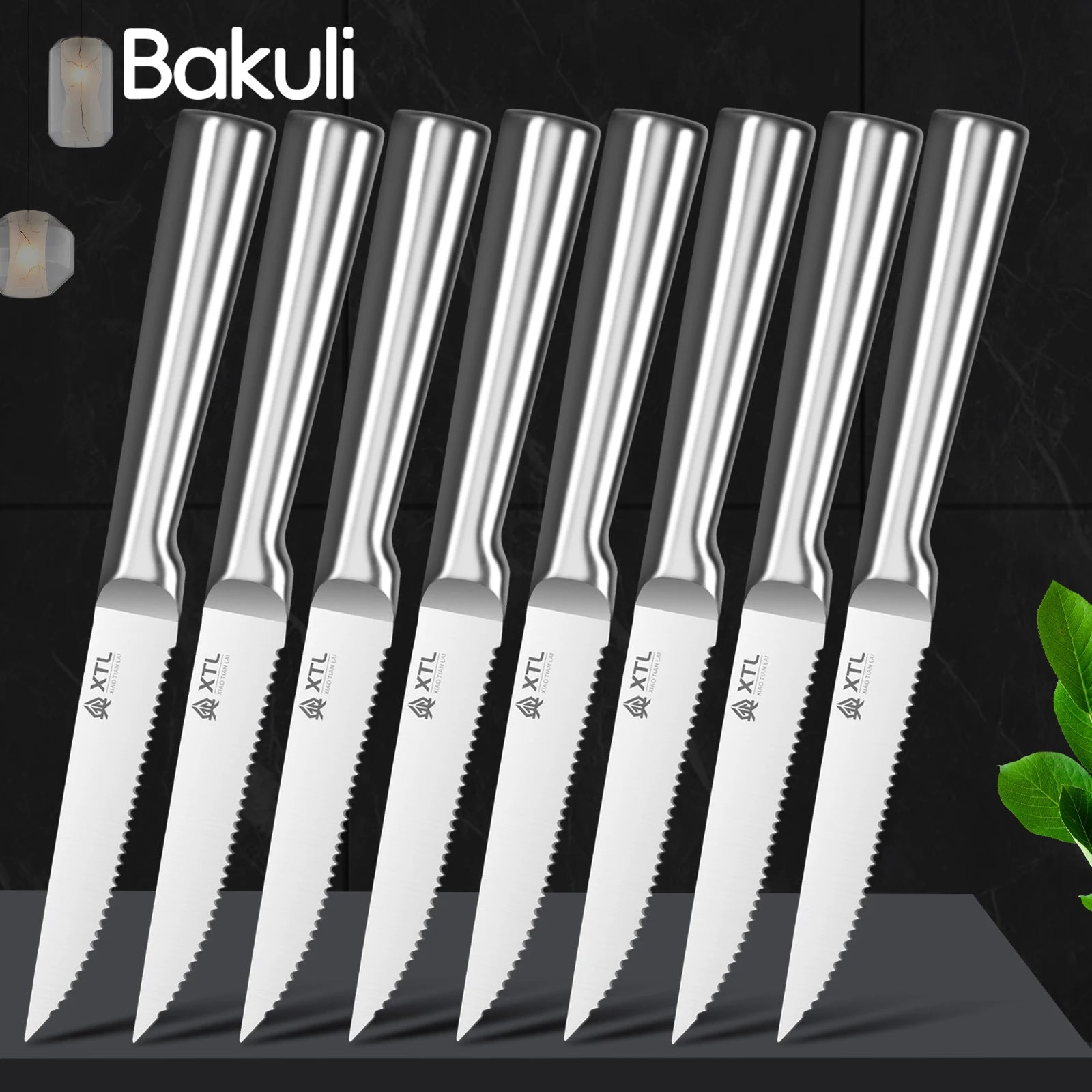 Ensemble Couverts à Steak Inox Dentelés Couteau Fourchette Cuillère