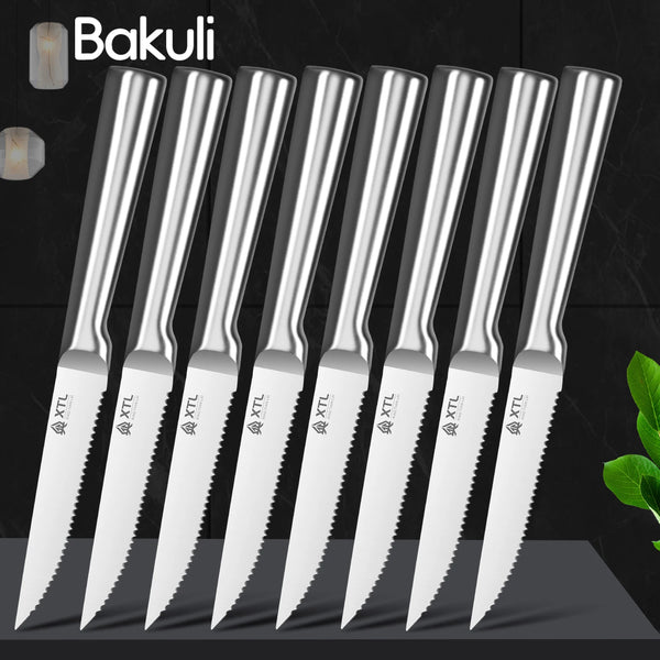 Ensemble Couverts à Steak Inox Dentelés Couteau Fourchette Cuillère