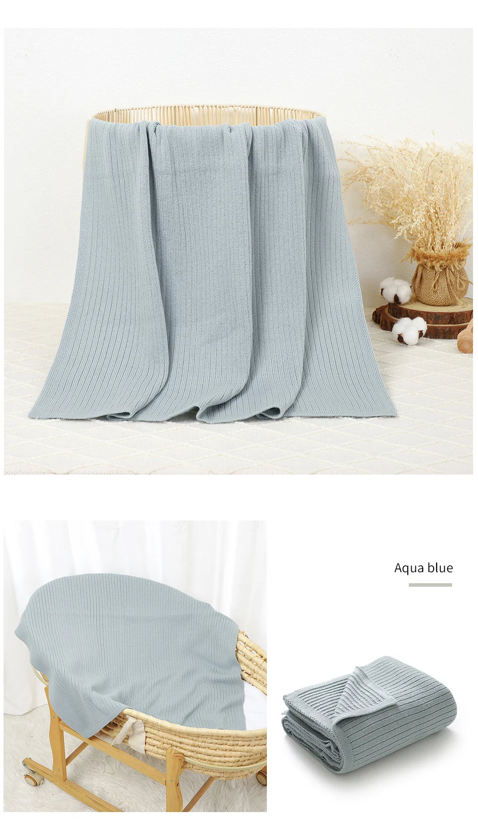 Couverture Bébé Alvéolée Ultra-Douce pour Poussette