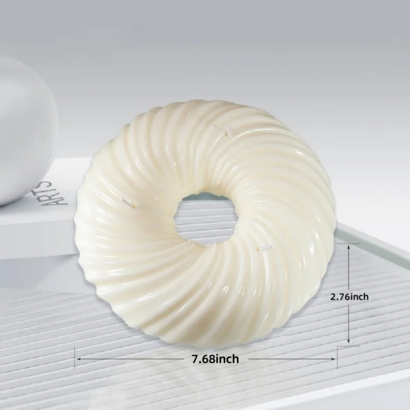 Bougie Décorative Cylindrique Nervurée en Cire de Soja