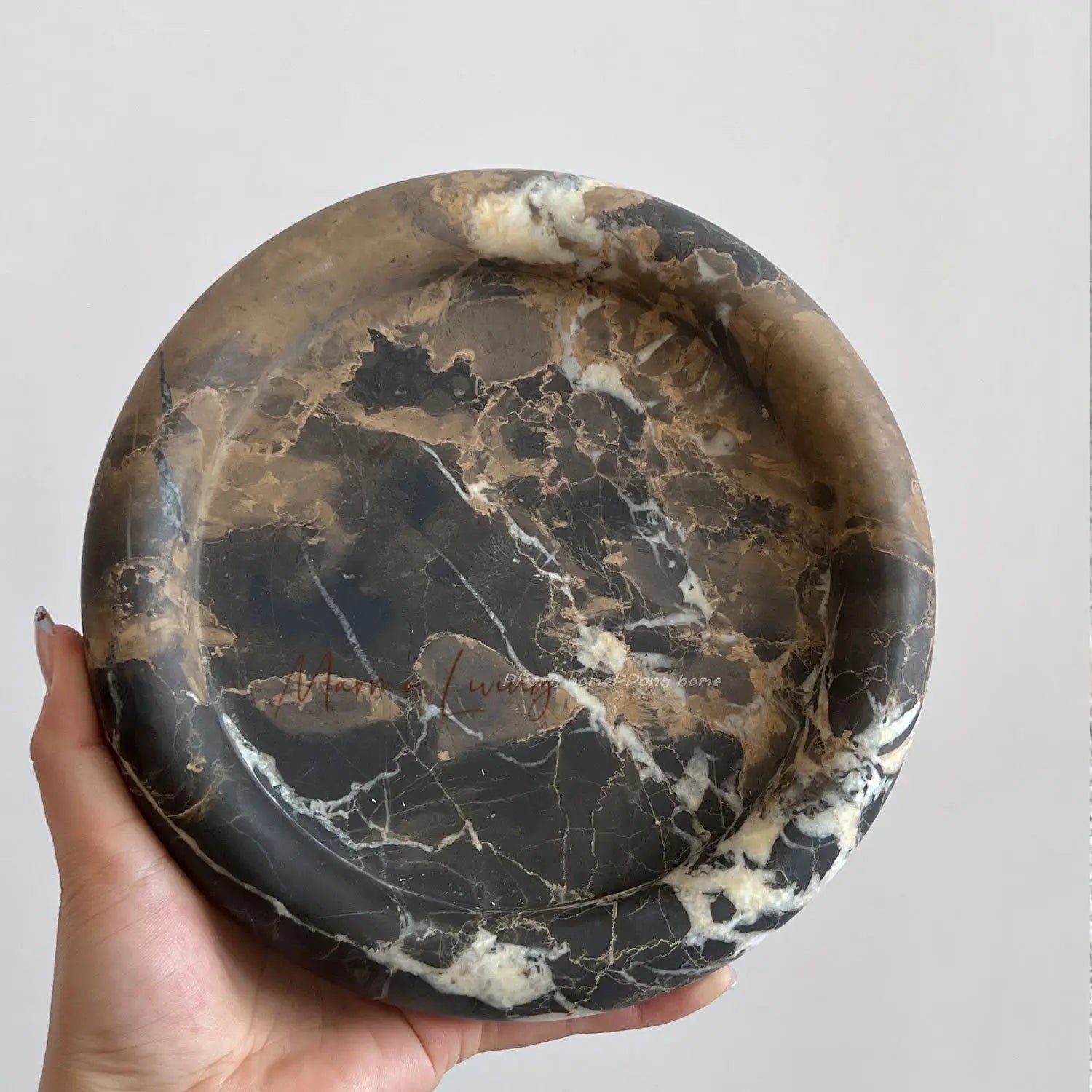 Plateau en Marbre Naturel Style Wabi-Sabi - Bijoux et Parfums