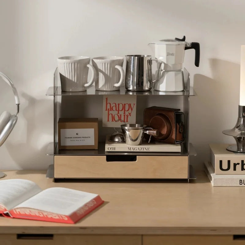 Bauhaus Storage Shelf – Minimalist Display & Perfume Rack, 40x29x18cm