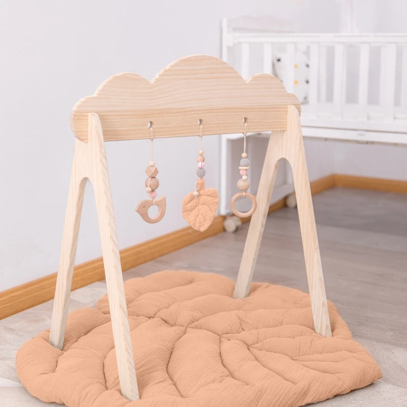 Tapis d'Éveil Forme Feuille en Coton