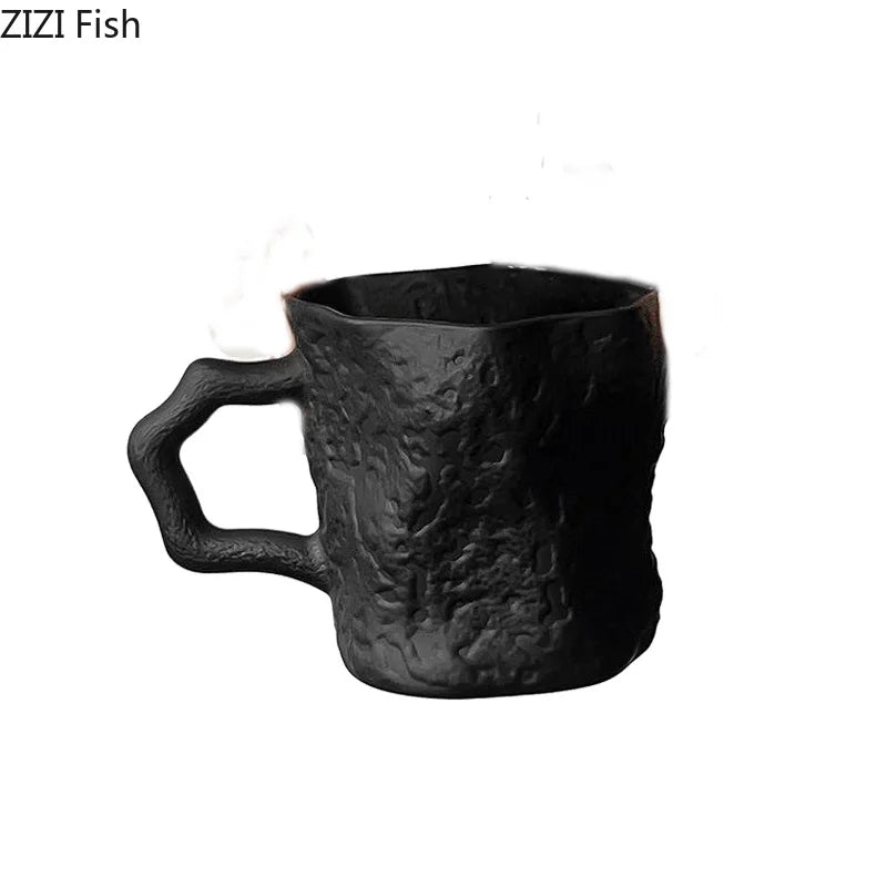 Tasse en Verre Noir Forme Irrégulière 200ml