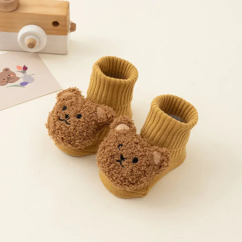 Chaussettes Bébé Hiver Motif Ourson Épaisses