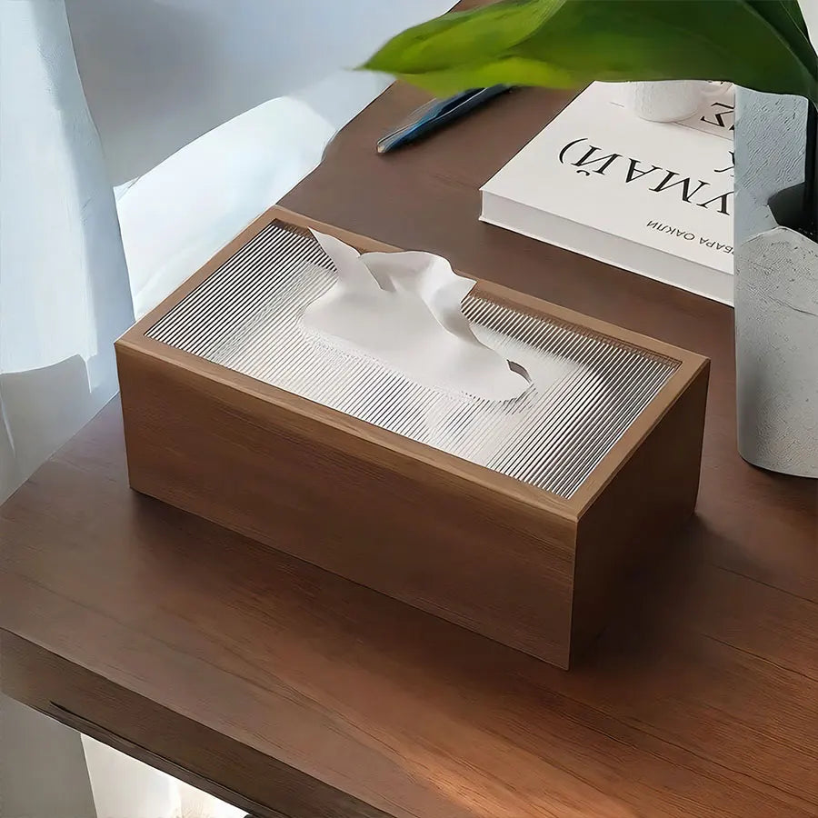 Boîte à Mouchoirs en Bois - Design Épuré