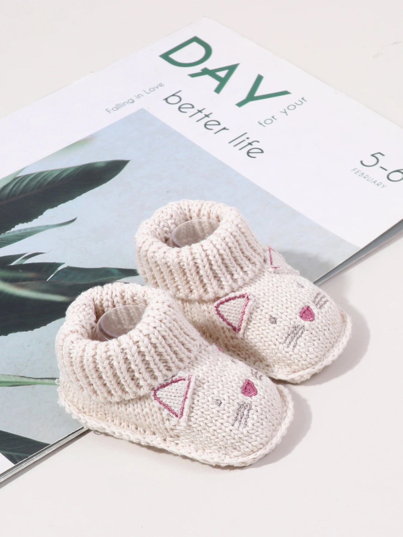 Chaussons Bébé Tricotés Motif Cartoon 0-3 Mois